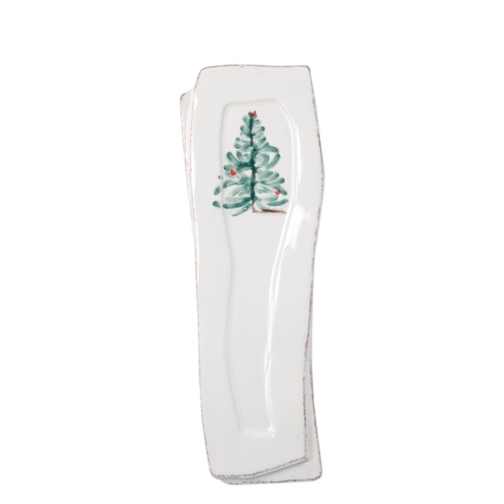 Vietri Christmas Tree Lastra Holiday Spoon Rest